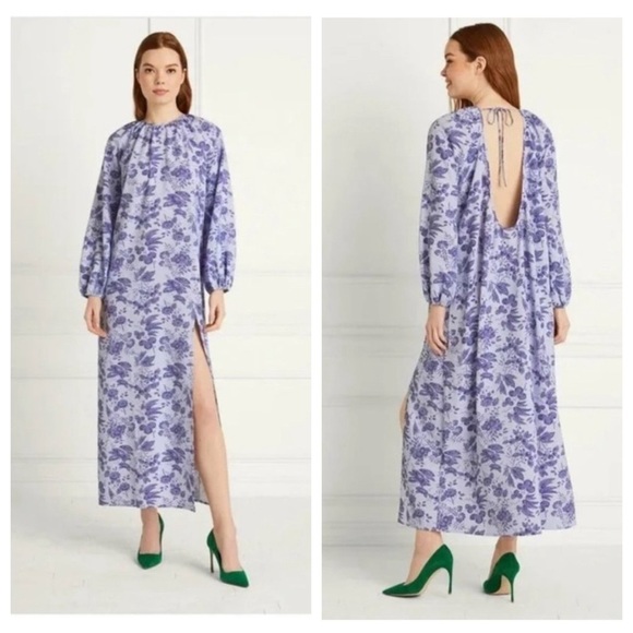 Hill House Dresses & Skirts - HILL HOUSE The Simone Midi Dress Lilac Purple Tonal Floral Medium
